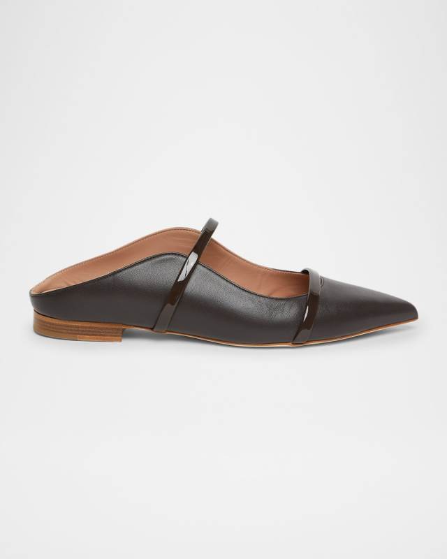 Maureen Leather Dual-Band Ballerina Mules